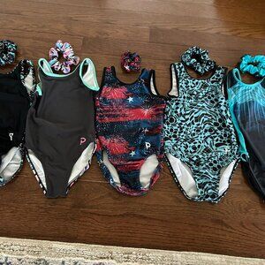 5 Plum Practicewear leotards- Size Child Medium